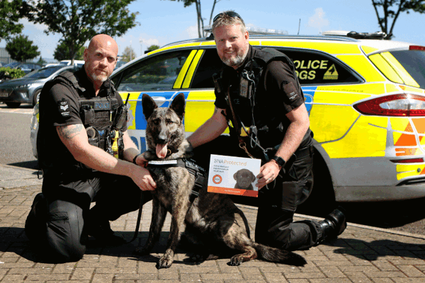 Gloucestershire Police With Dog And Kit