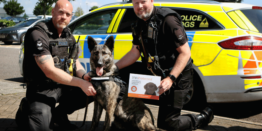 Gloucestershire Police With Dog And Kit